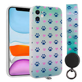 Apple iPhone 11 Kılıf Desenli El Askılı İpli Zore Arte Silikon Kapak NO10