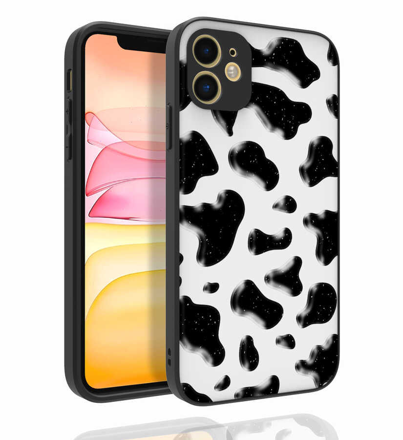 Apple iPhone 11 Kılıf Desenli Kamera Korumalı Parlak Zore Nora Kapak NO2