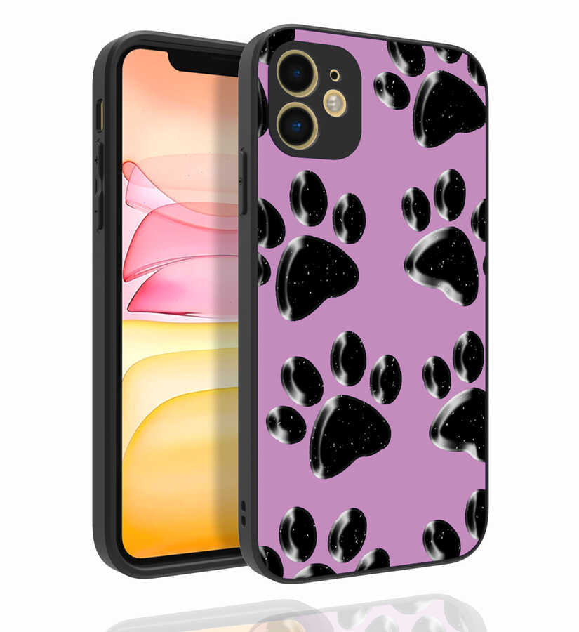 Apple iPhone 11 Kılıf Desenli Kamera Korumalı Parlak Zore Nora Kapak NO3