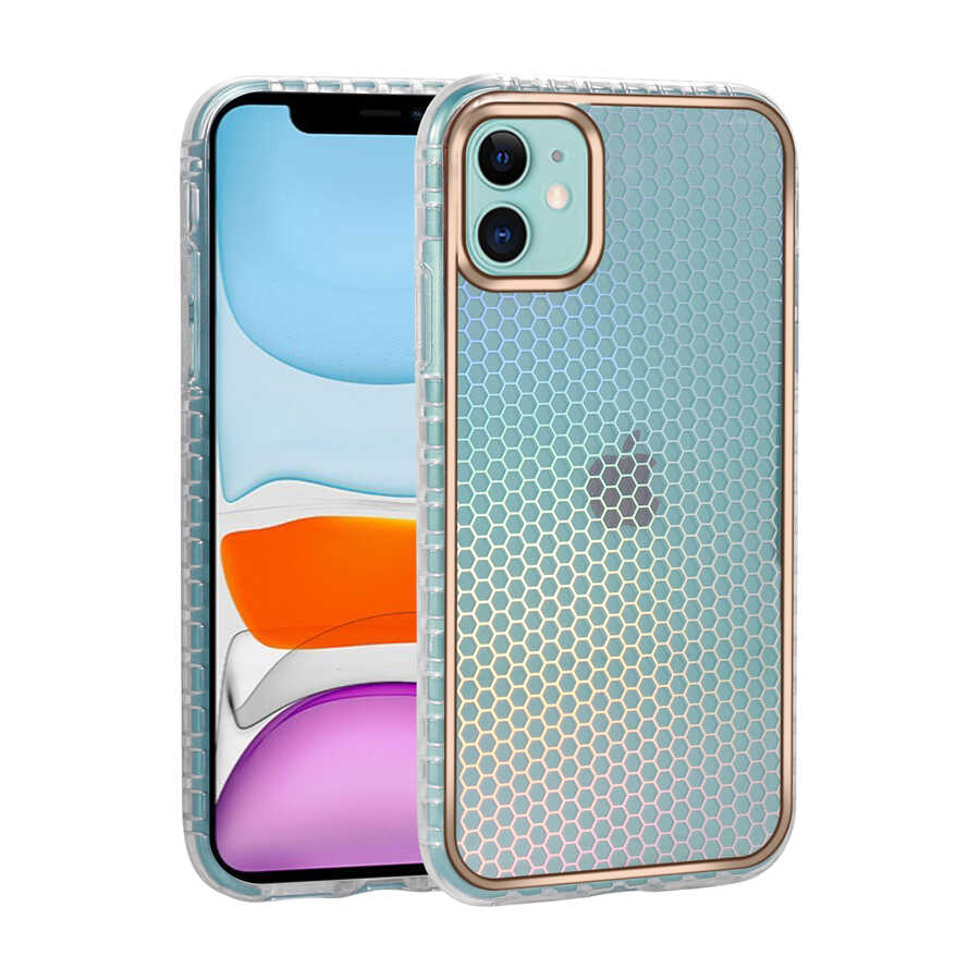 Apple iPhone 11 Kılıf Desenli Parlayan Transparan Zore Avva Kapak NO12