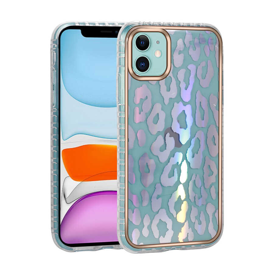 Apple iPhone 11 Kılıf Desenli Parlayan Transparan Zore Avva Kapak NO11