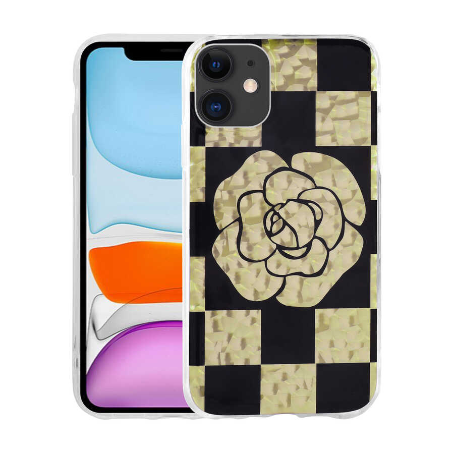 Apple iPhone 11 Kılıf Desenli Sert Zore Elnov Kapak NO4