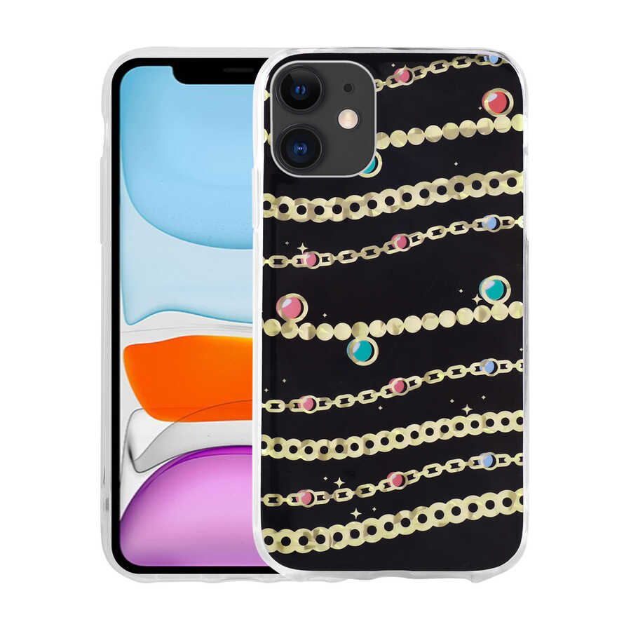 Apple iPhone 11 Kılıf Desenli Sert Zore Elnov Kapak NO5