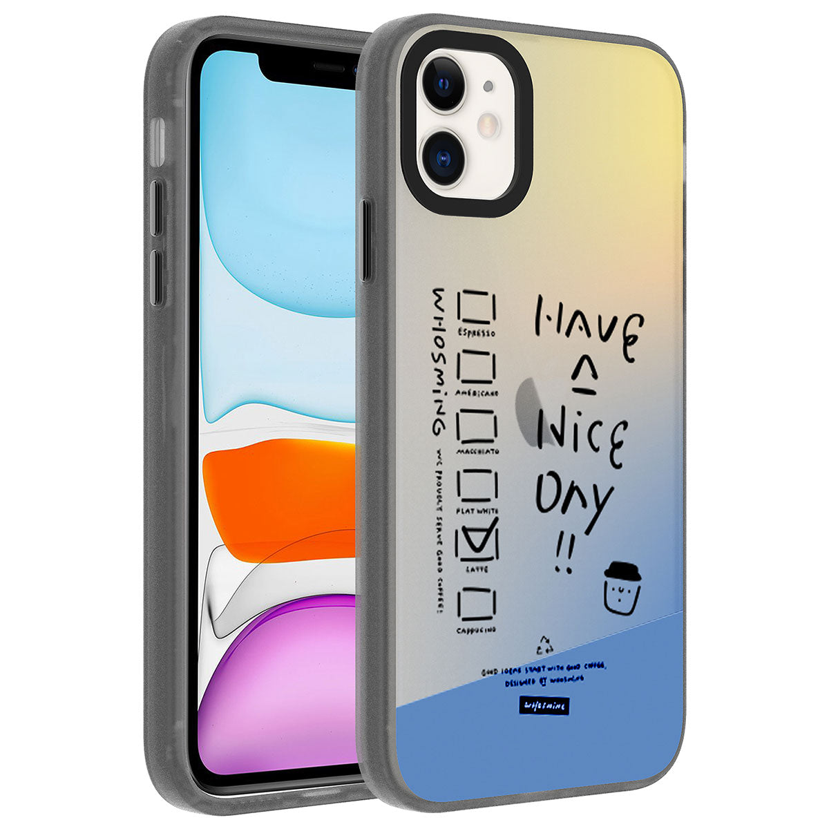 Apple iPhone 11 Kılıf Desenli Zore Dragon Sert Kapak Astronot