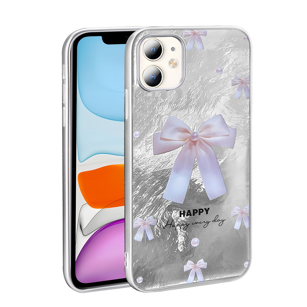 Apple iPhone 11 Kılıf Desenli Zore Mep Kapak İncili Fiyonk
