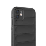 Apple iPhone 11 Kılıf Esnek TPU Oyuklu Arka Yüzey Tasarımlı Zore Etnik Silikon Kapak Koyu Yeşil