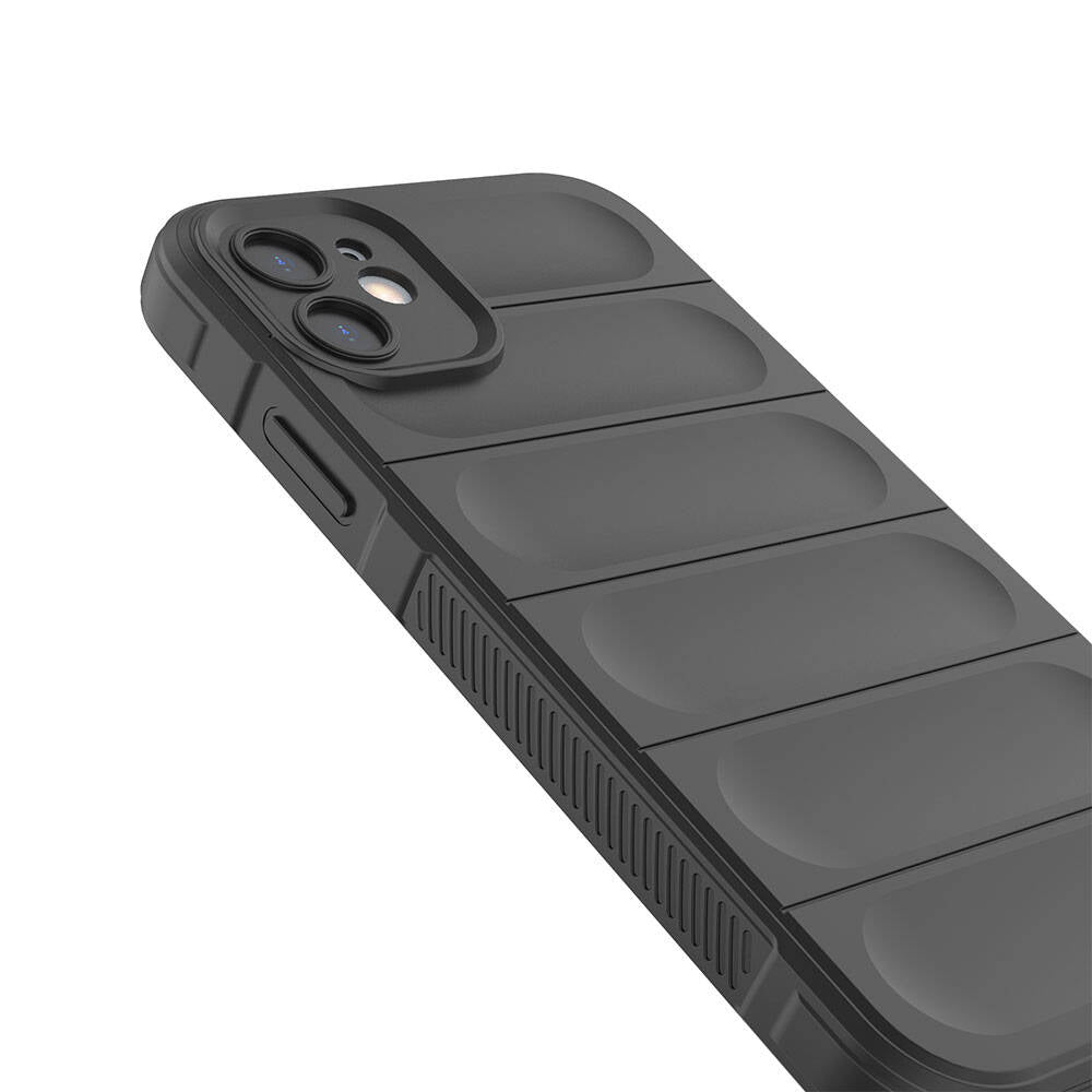 Apple iPhone 11 Kılıf Esnek TPU Oyuklu Arka Yüzey Tasarımlı Zore Etnik Silikon Kapak Koyu Yeşil