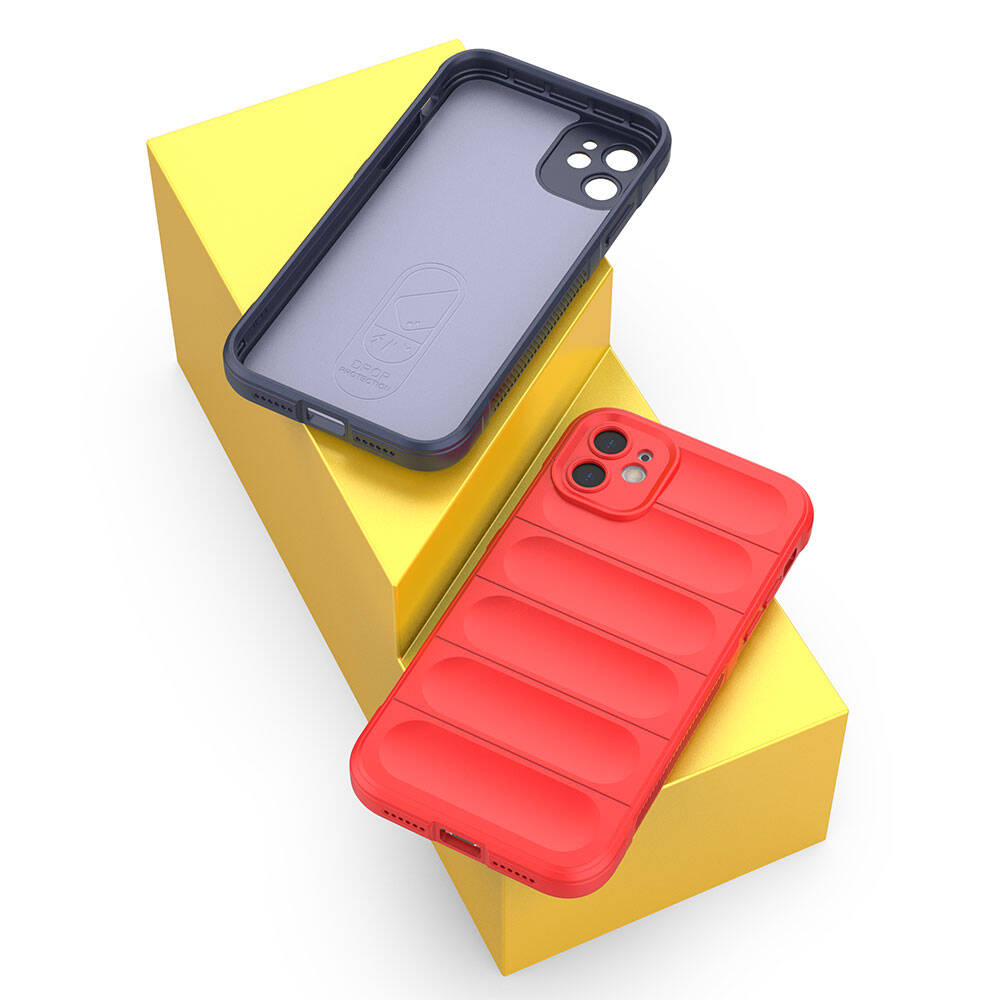 Apple iPhone 11 Kılıf Esnek TPU Oyuklu Arka Yüzey Tasarımlı Zore Etnik Silikon Kapak Lacivert
