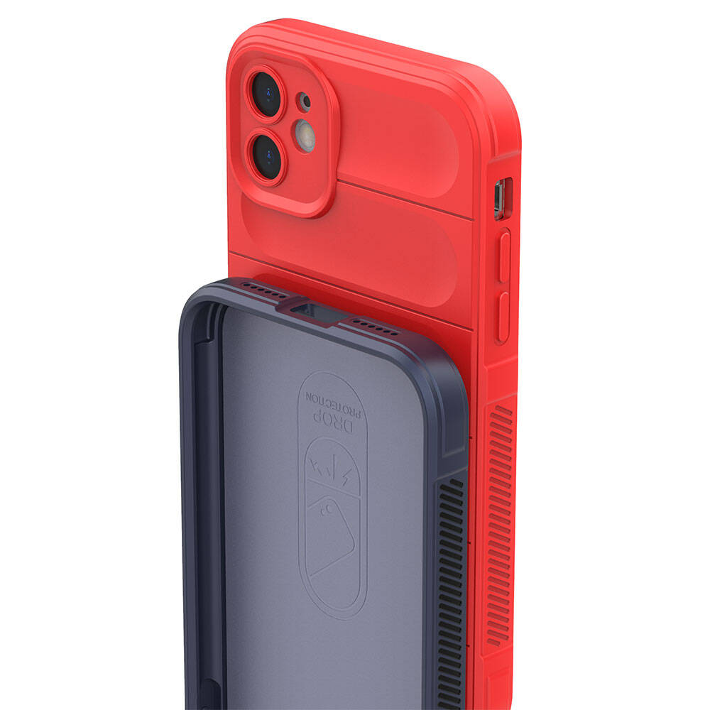 Apple iPhone 11 Kılıf Esnek TPU Oyuklu Arka Yüzey Tasarımlı Zore Etnik Silikon Kapak Koyu Yeşil