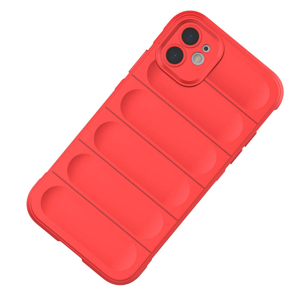 Apple iPhone 11 Kılıf Esnek TPU Oyuklu Arka Yüzey Tasarımlı Zore Etnik Silikon Kapak Koyu Yeşil