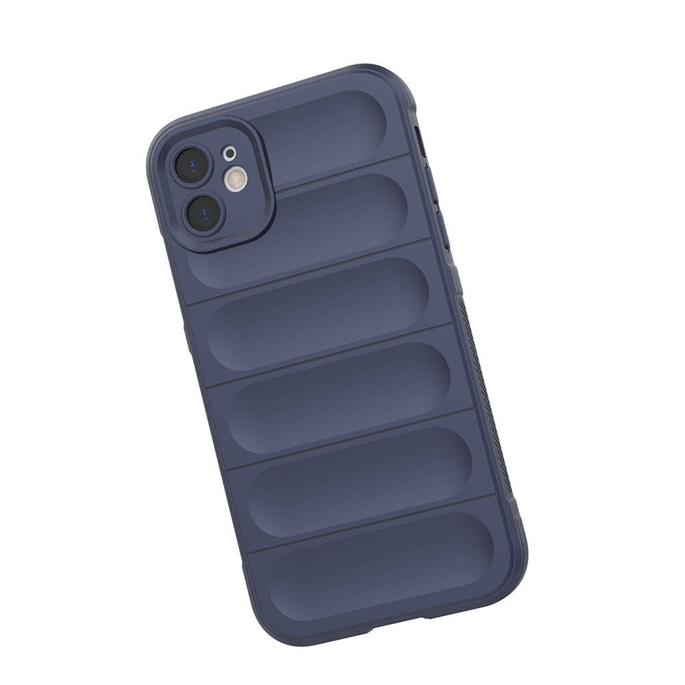 Apple iPhone 11 Kılıf Esnek TPU Oyuklu Arka Yüzey Tasarımlı Zore Etnik Silikon Kapak Koyu Yeşil