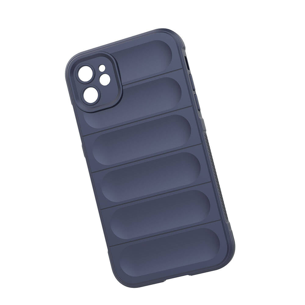 Apple iPhone 11 Kılıf Esnek TPU Oyuklu Arka Yüzey Tasarımlı Zore Etnik Silikon Kapak Koyu Yeşil