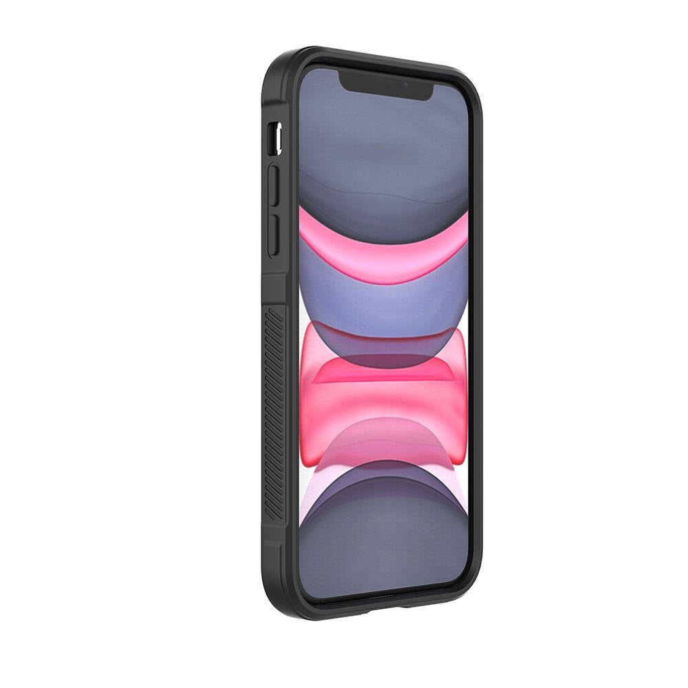 Apple iPhone 11 Kılıf Esnek TPU Oyuklu Arka Yüzey Tasarımlı Zore Etnik Silikon Kapak Siyah