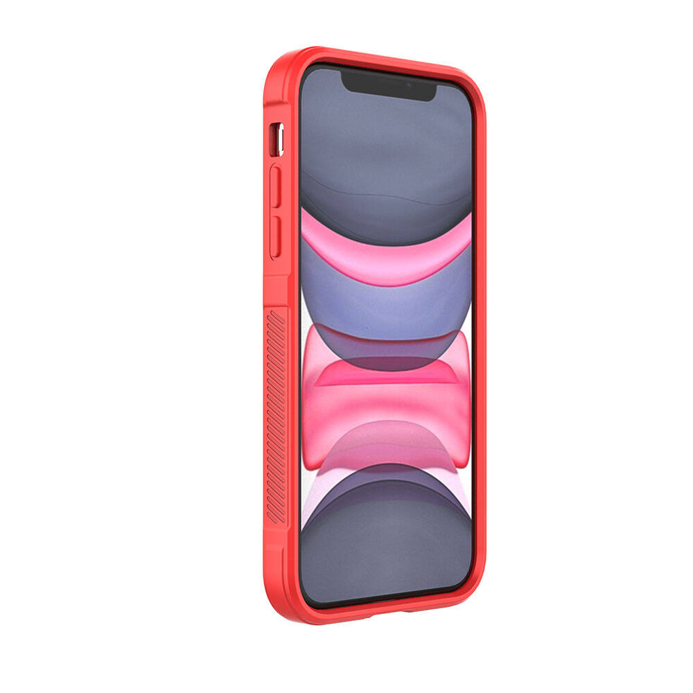 Apple iPhone 11 Kılıf Esnek TPU Oyuklu Arka Yüzey Tasarımlı Zore Etnik Silikon Kapak Koyu Yeşil