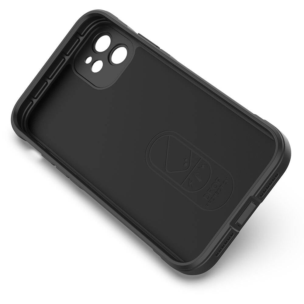 Apple iPhone 11 Kılıf Esnek TPU Oyuklu Arka Yüzey Tasarımlı Zore Etnik Silikon Kapak Koyu Yeşil