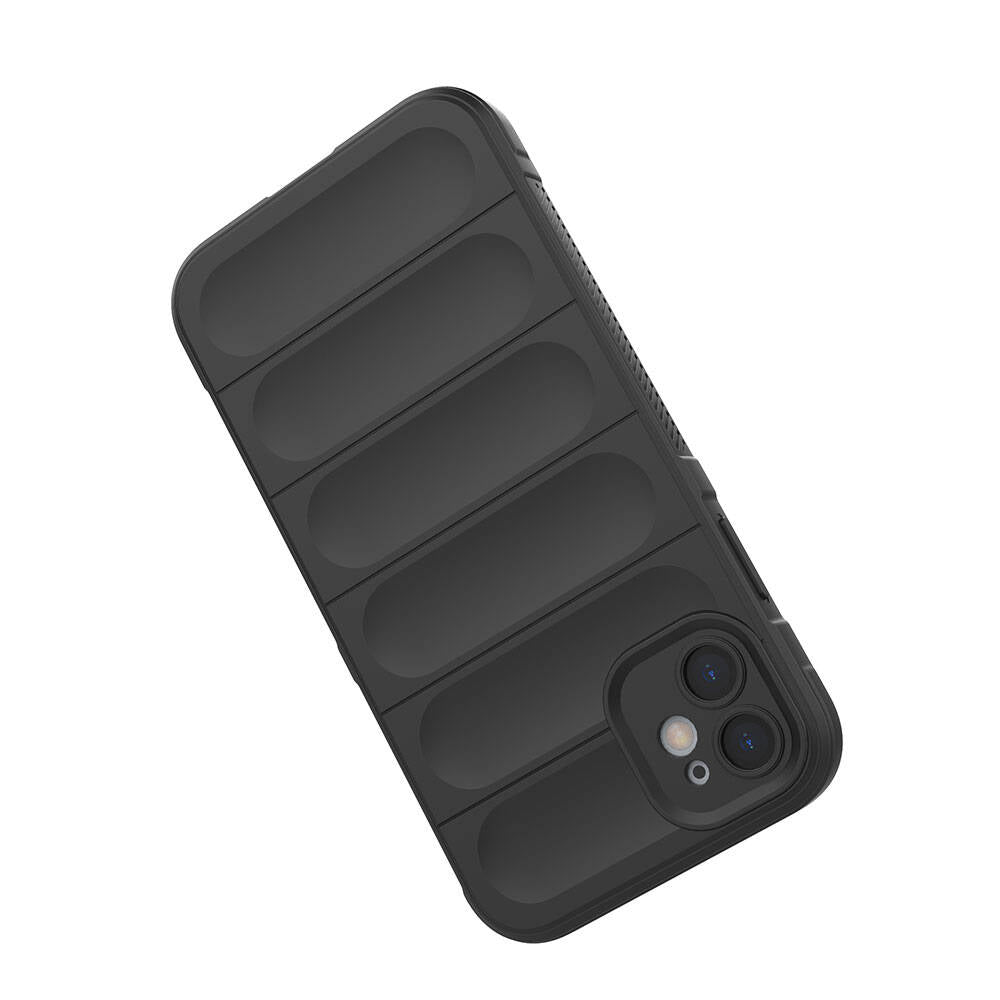 Apple iPhone 11 Kılıf Esnek TPU Oyuklu Arka Yüzey Tasarımlı Zore Etnik Silikon Kapak Koyu Yeşil