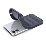 Apple iPhone 11 Kılıf Esnek TPU Oyuklu Arka Yüzey Tasarımlı Zore Etnik Silikon Kapak Lacivert