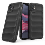 Apple iPhone 11 Kılıf Esnek TPU Oyuklu Arka Yüzey Tasarımlı Zore Etnik Silikon Kapak Koyu Yeşil