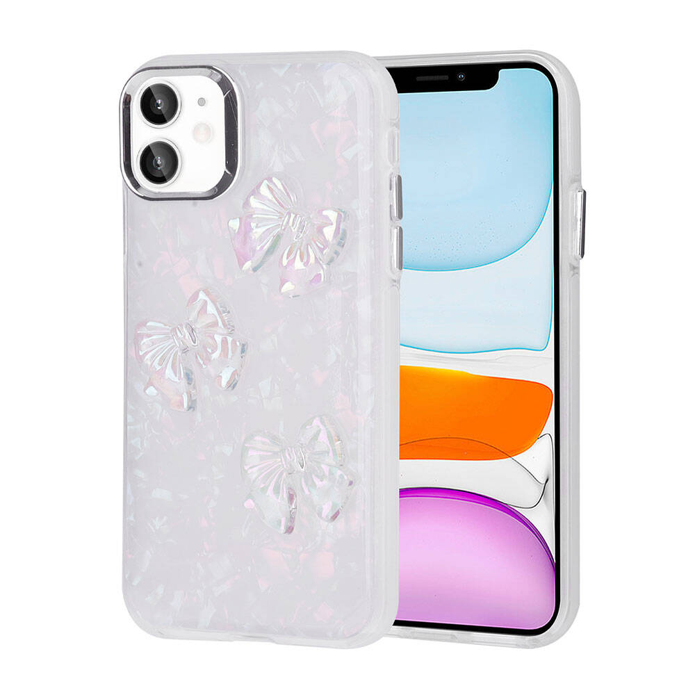Apple iPhone 11 Kılıf Kabartma Figürlü Parlak Zore Eralli Silikon Kapak Kalp