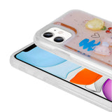 Apple iPhone 11 Kılıf Kabartma Figürlü Parlak Zore Minimini Silikon Kapak Pembe
