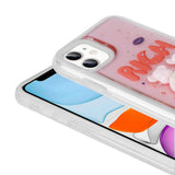 Apple iPhone 11 Kılıf Kabartma Figürlü Parlak Zore Minimini Silikon Kapak Pembe