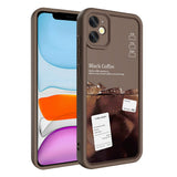 Apple iPhone 11 Kılıf Kamera Korumalı Baskılı Arka Yüzey Zore Klas Kapak Koyu Kahve