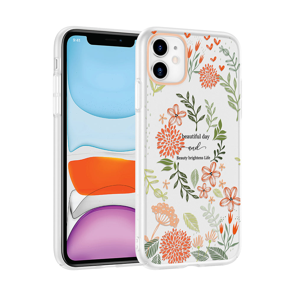 Apple iPhone 11 Kılıf Kamera Korumalı Desenli Zore Klip Kapak Beautiful