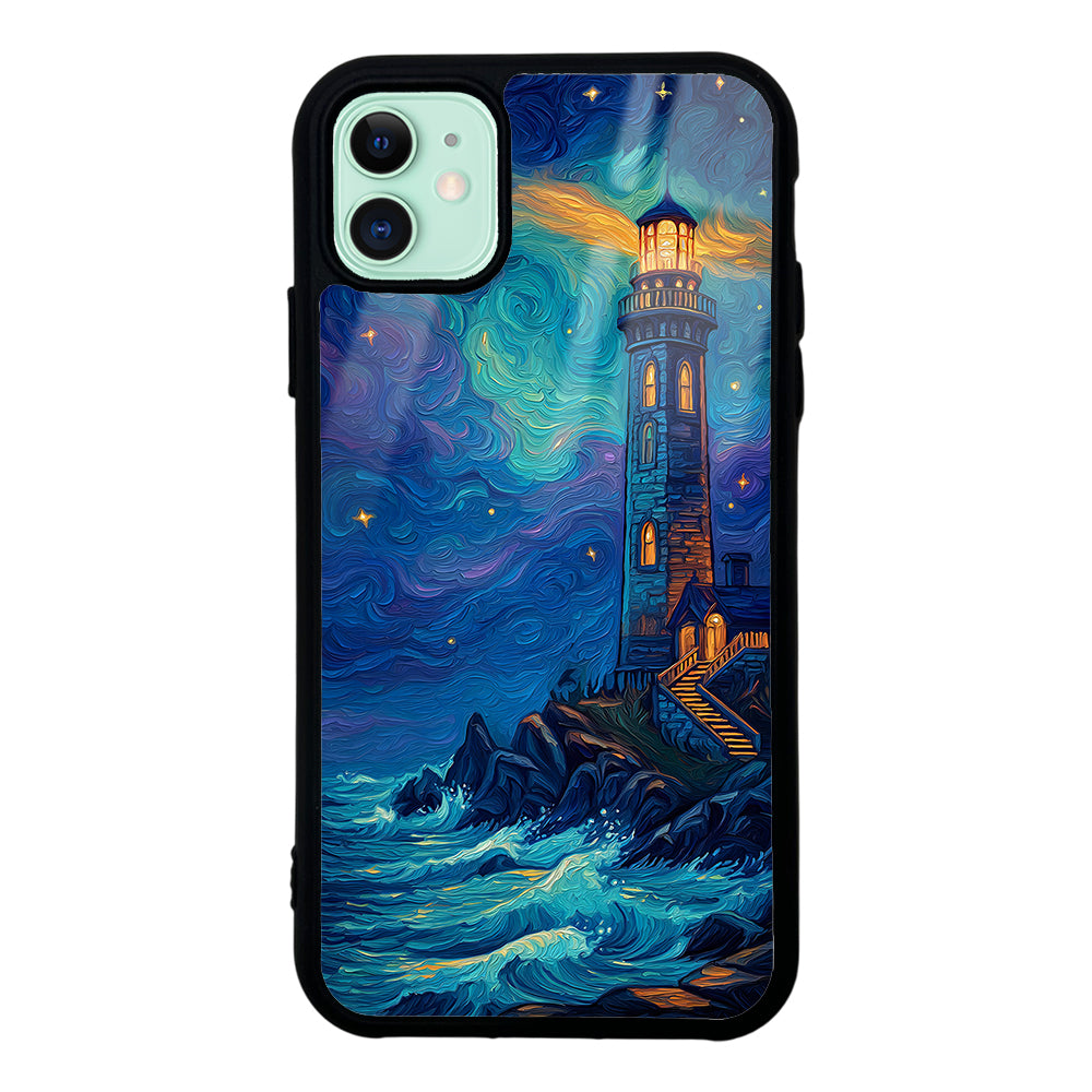 Apple iPhone 11 Kılıf Kamera Korumalı Desenli Lusi Kapak Deniz Feneri