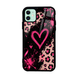 Apple iPhone 11 Kılıf Kamera Korumalı Desenli Zore Lusi Kapak Pembe Kalp