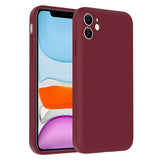 Apple iPhone 11 Kılıf Kamera Korumalı Kartlık Hazneli Zore Vitra Kapak Mürdüm