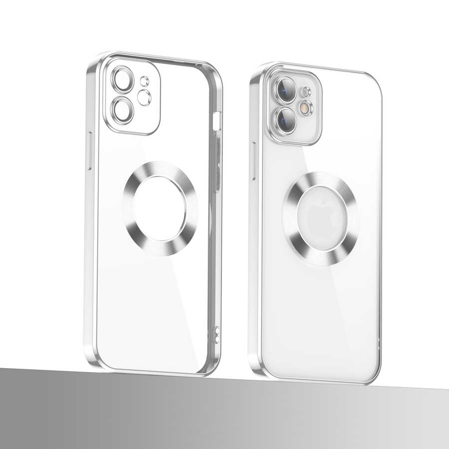 Apple iPhone 11 Kılıf Kamera Korumalı Logo Gösteren Zore Omega Kapak Rose Gold