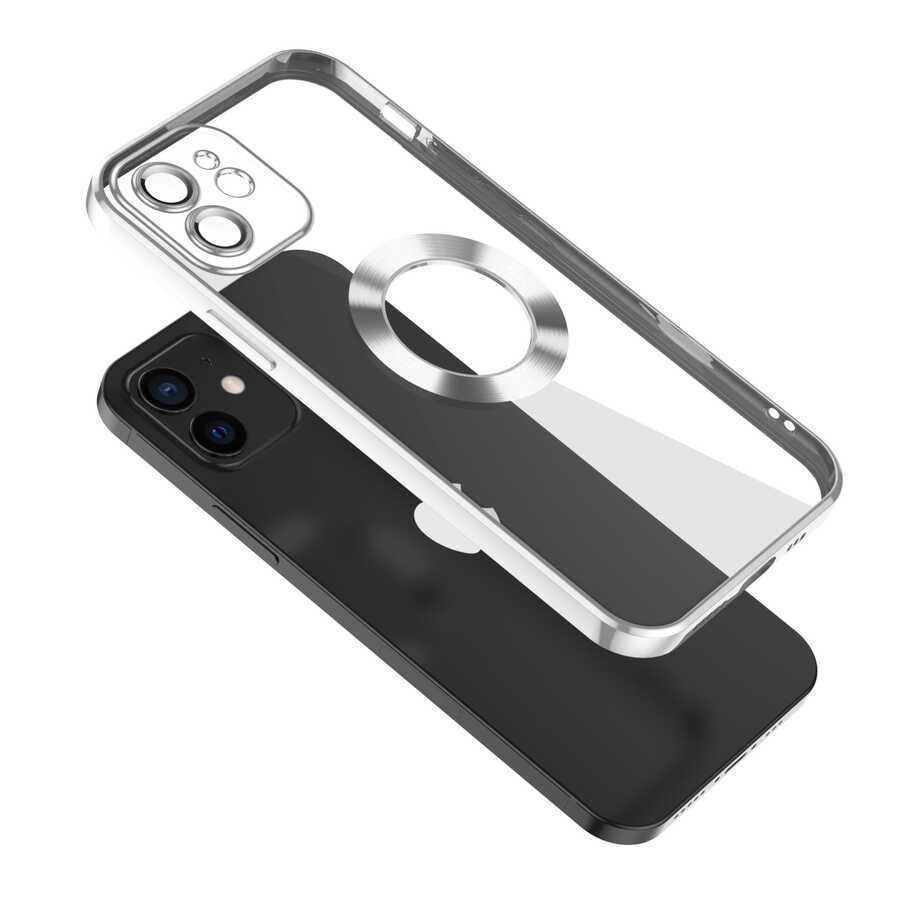 Apple iPhone 11 Kılıf Kamera Korumalı Logo Gösteren Zore Omega Kapak Kırmızı