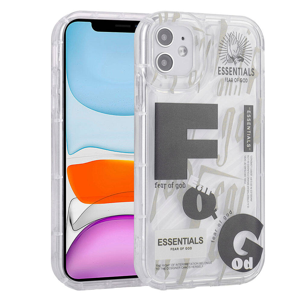 Apple iPhone 11 Kılıf Kamera Korumalı Renkli Airbag Çerçeveli Zore Perla Kapak Gümüş