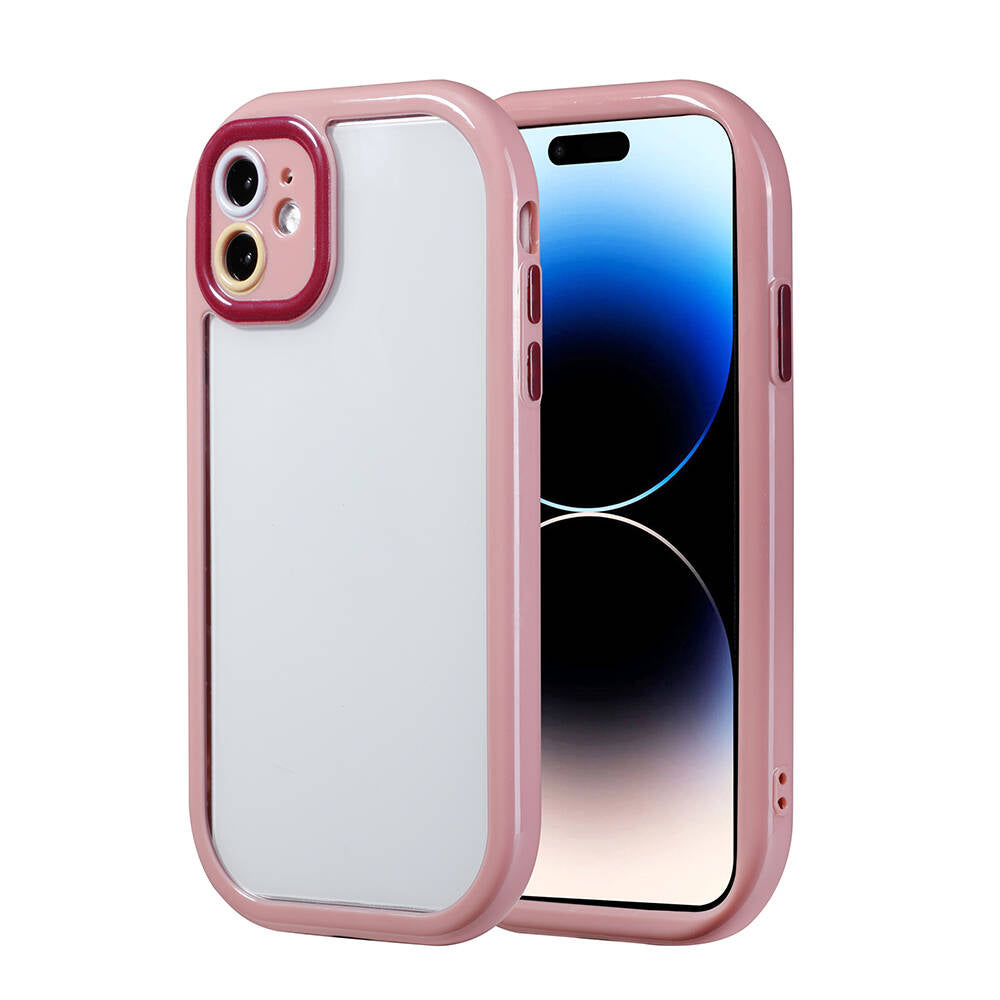 Apple iPhone 11 Kılıf Kamera Korumalı Renkli Kenar ve Çerçeve Tasarımlı Zore Vitamin Kapak Derin Mor