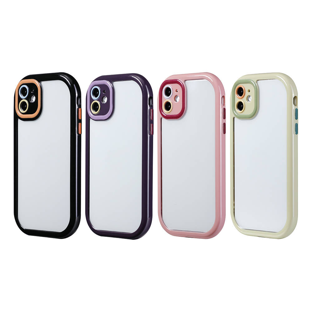 Apple iPhone 11 Kılıf Kamera Korumalı Renkli Kenar ve Çerçeve Tasarımlı Zore Vitamin Kapak Siyah