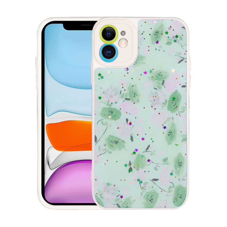 Apple iPhone 11 Kılıf Kamera Korumalı Sert Desenli Zore Pami Kapak NO3