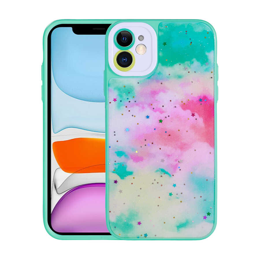 Apple iPhone 11 Kılıf Kamera Korumalı Sert Desenli Zore Pami Kapak NO5