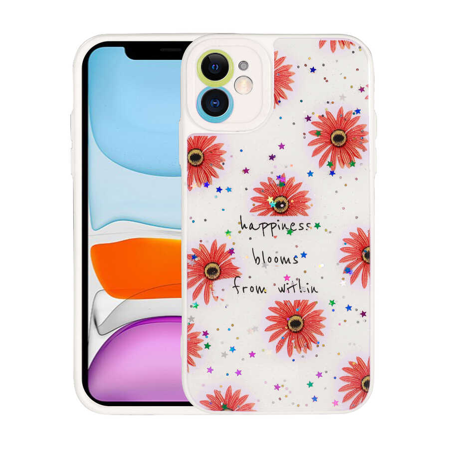 Apple iPhone 11 Kılıf Kamera Korumalı Sert Desenli Zore Pami Kapak NO6