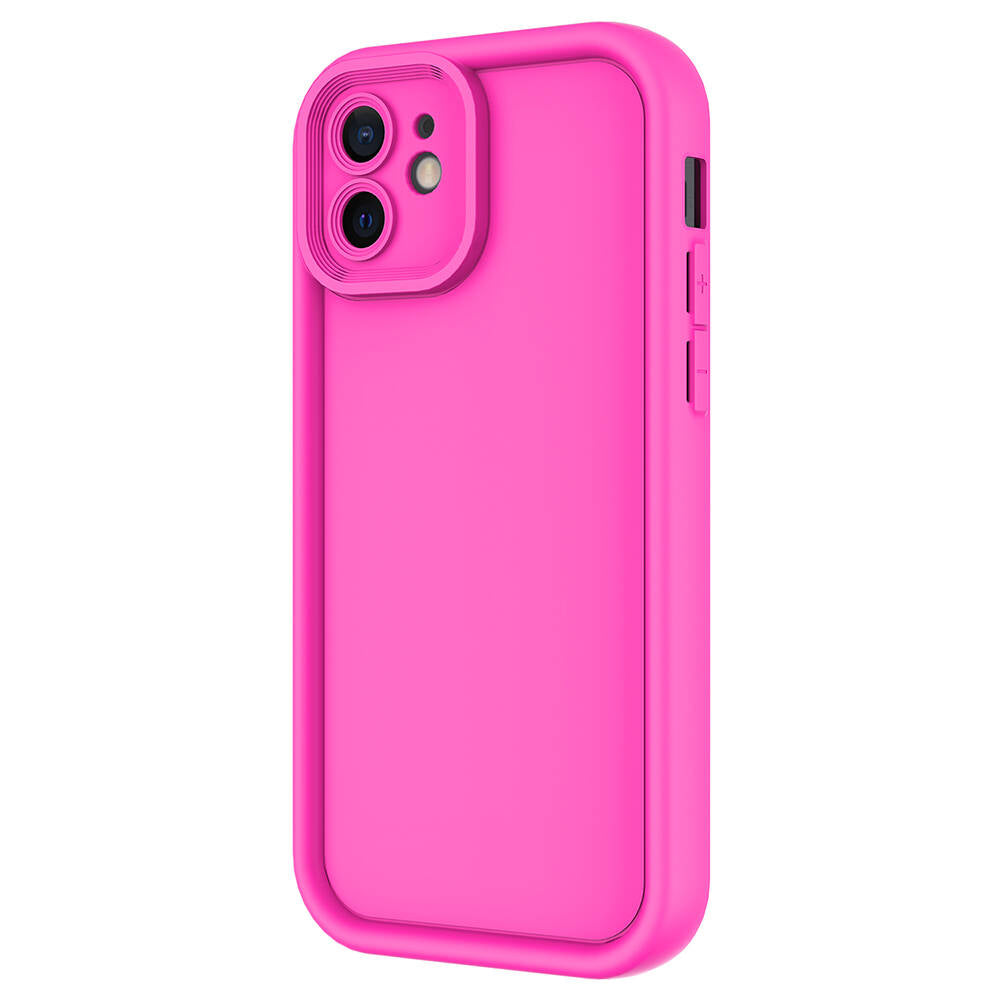 Apple iPhone 11 Kılıf Kamera Korumalı Zore Ananas Kapak Pembe Koyu