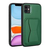 Apple iPhone 11 Kılıf Kartlıklı Standlı Pu Deri Zore Memo Kapak Lacivert