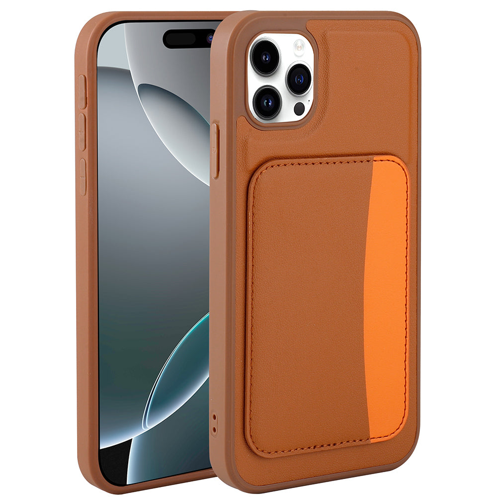 Apple iPhone 11 Kılıf Kartlıklı Zore X-Kart Silikon Kapak Turuncu