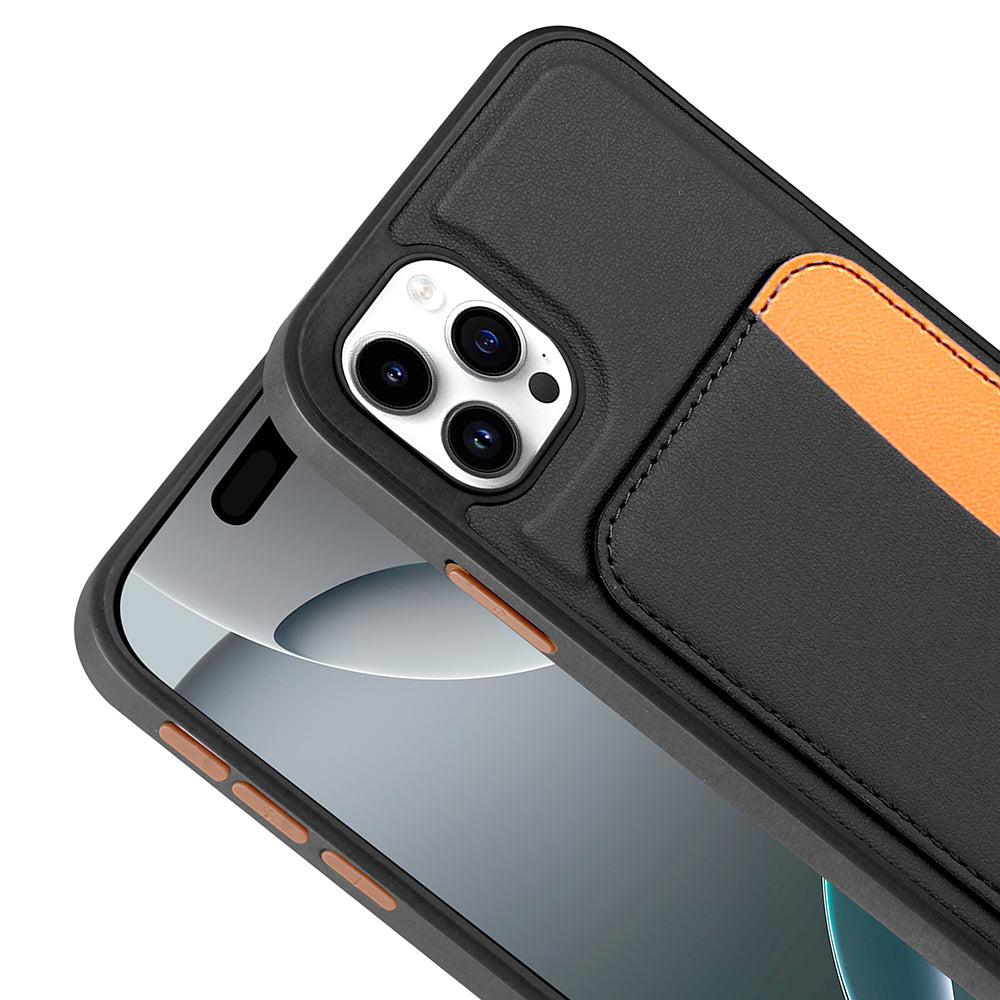 Apple iPhone 11 Kılıf Kartlıklı Zore X-Kart Silikon Kapak Turuncu