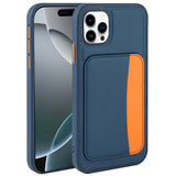 Apple iPhone 11 Kılıf Kartlıklı Zore X-Kart Silikon Kapak Lacivert