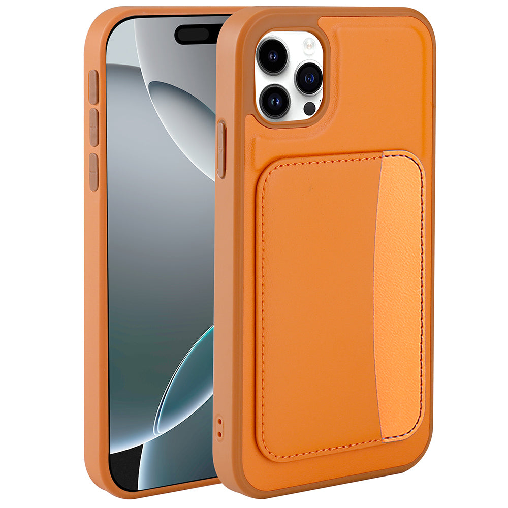 Apple iPhone 11 Kılıf Kartlıklı Zore X-Kart Silikon Kapak Turuncu