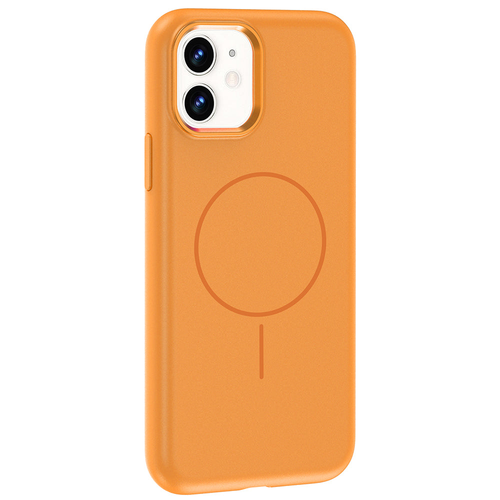 Apple iPhone 11 Kılıf M-Safe Şarj Özellikli Metal Kamera Çerçeveli Zore Edi Silikon Kapak Mor