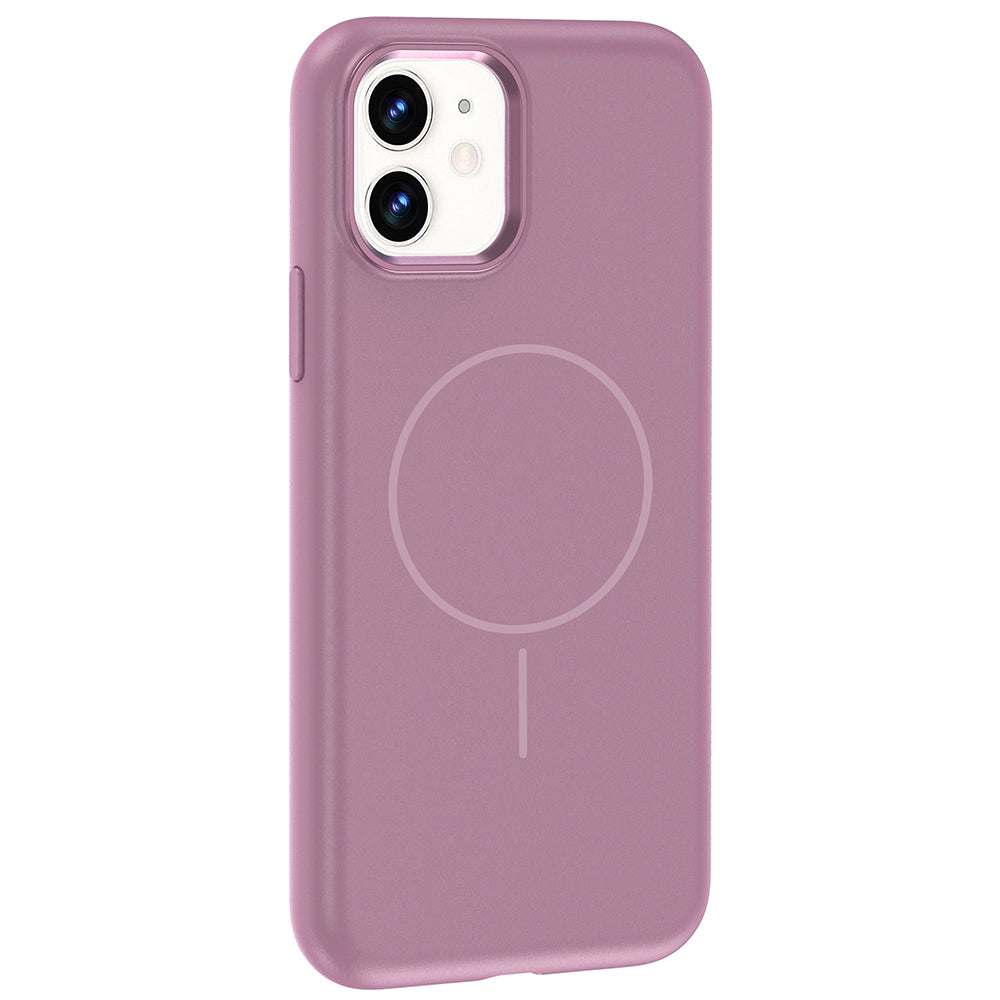 Apple iPhone 11 Kılıf M-Safe Şarj Özellikli Metal Kamera Çerçeveli Zore Edi Silikon Kapak Rose Gold