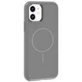Apple iPhone 11 Kılıf M-Safe Şarj Özellikli Metal Kamera Çerçeveli Zore Edi Silikon Kapak Lacivert