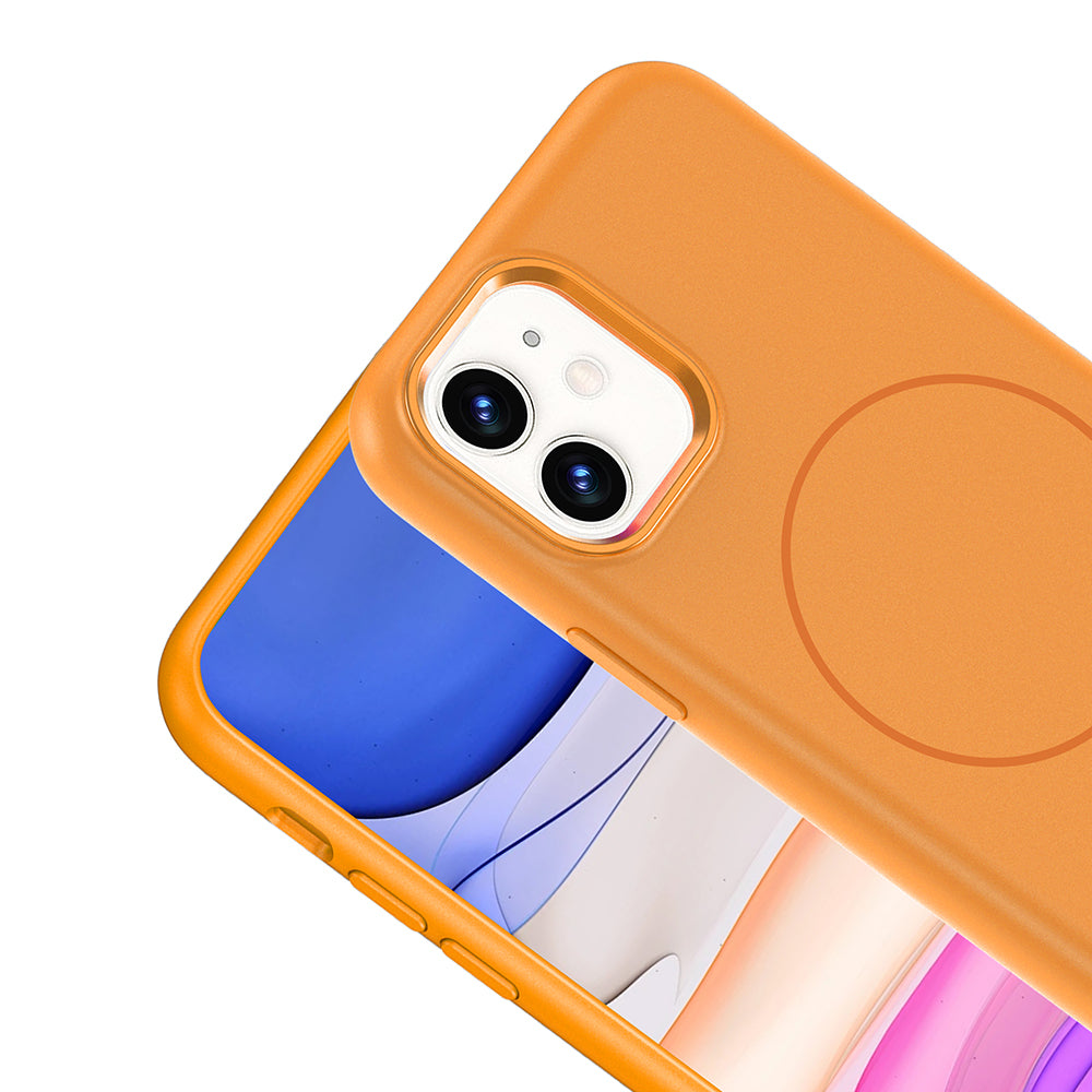 Apple iPhone 11 Kılıf M-Safe Şarj Özellikli Metal Kamera Çerçeveli Zore Edi Silikon Kapak Lacivert