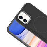 Apple iPhone 11 Kılıf M-Safe Şarj Özellikli Metal Kamera Çerçeveli Zore Edi Silikon Kapak Turuncu