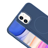 Apple iPhone 11 Kılıf M-Safe Şarj Özellikli Metal Kamera Çerçeveli Zore Edi Silikon Kapak Mor